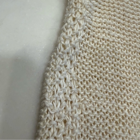 Ralph Lauren Women’s Open Knit LINEN Sweater Crew Neck Long Sleeve Sz S - Picture 6 of 13